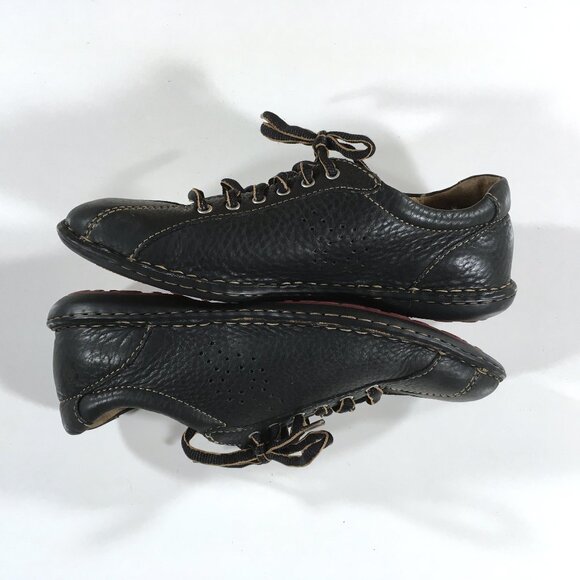 Born Lace Up Sneakers Womens Size 8.5 EUR 40 Black Leather W3643 - Picture 3 of 9
